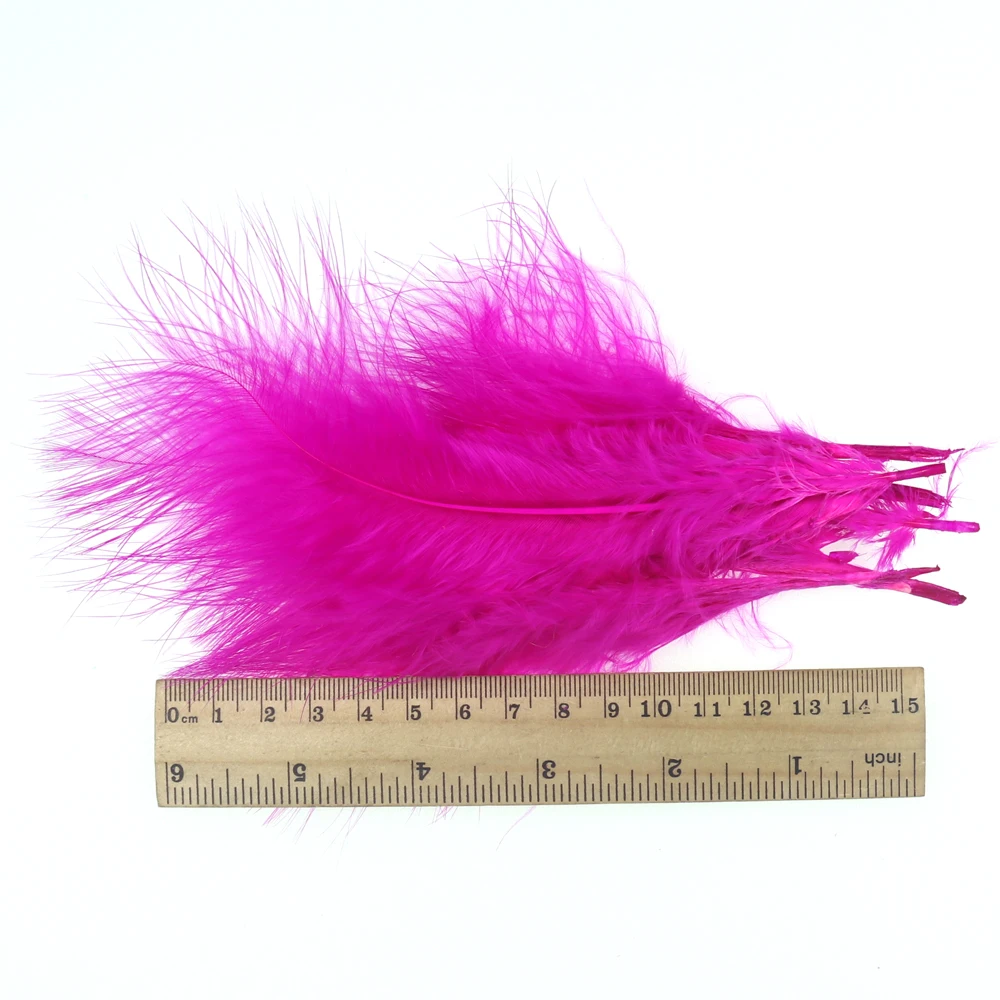 Bimoo 50 sztuk/paczka kolorowe długie marabut pióro do wiązania Streamer Flies Jig przynęta Woolly Bugger Leech Fly Bait Fish Tying materiał