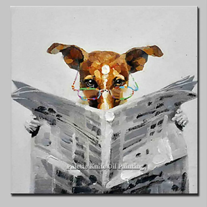 

Dog painting On Canvas Wall art Picture For Living Room home decor Pop art dog modern abstract hand painted animal wall decor176