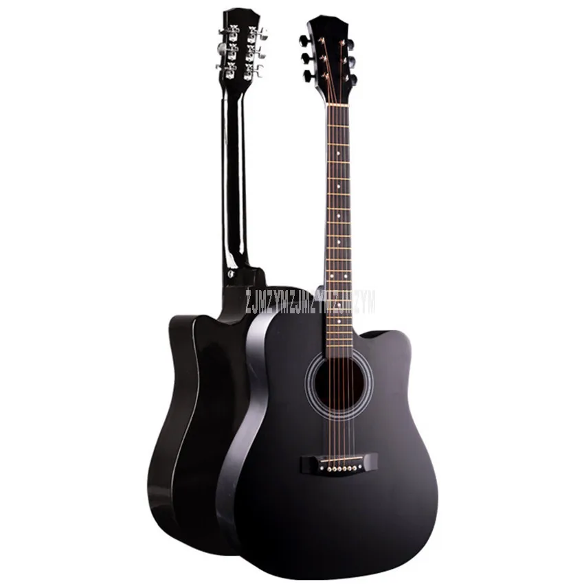 New 1PC 41 Inch Guitarra Acoustic Folk Guitar Practice Solid Wood 6 String Guitar With Bag For Musical Instrument Lover Beginner