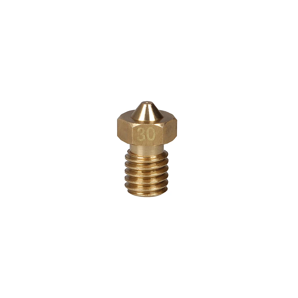 XCR3D 4 stks/partij Hoge Precisie Messing Mondstuk 0.2/0.3/0.4/0.5mm Voor V5 V6 J-Hend Hotend 1.75mm Reprap i3 3D Printer Onderdelen