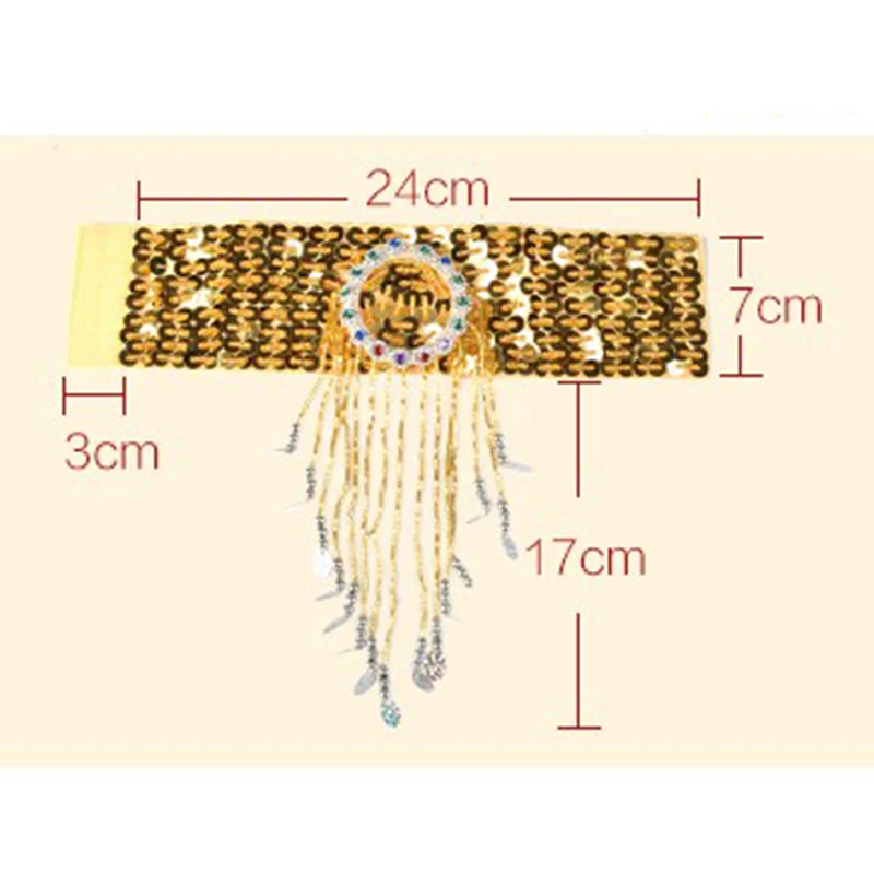 12 Colors Bellydance Wear Oriental Dance Costume Armband Adjustable Armwear Sequins Belly Dance Accessory (1 piece only)