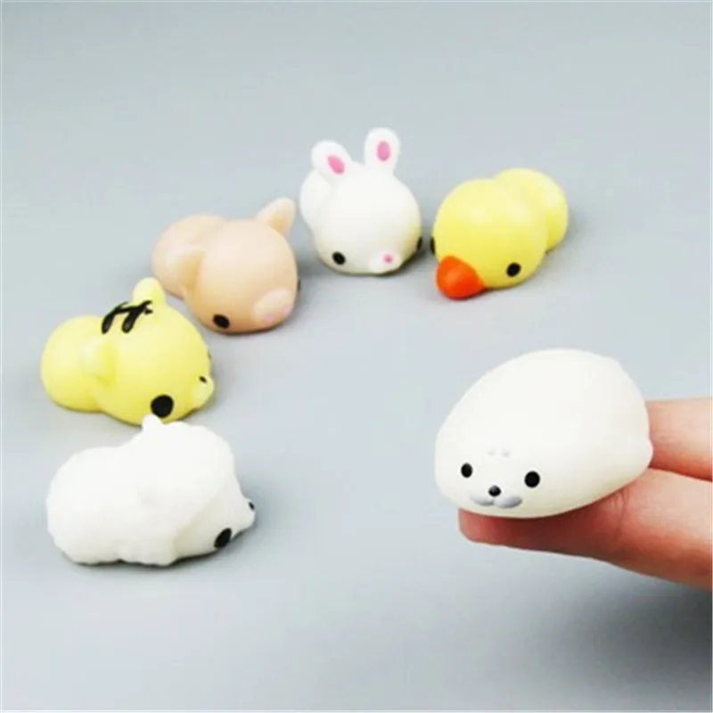 

Japan Kawaii Cute Squishy Animals with Panda Cat Dog Bear Seal Pop It Creative Gift Vent Anti Stress Fidget Toys Children