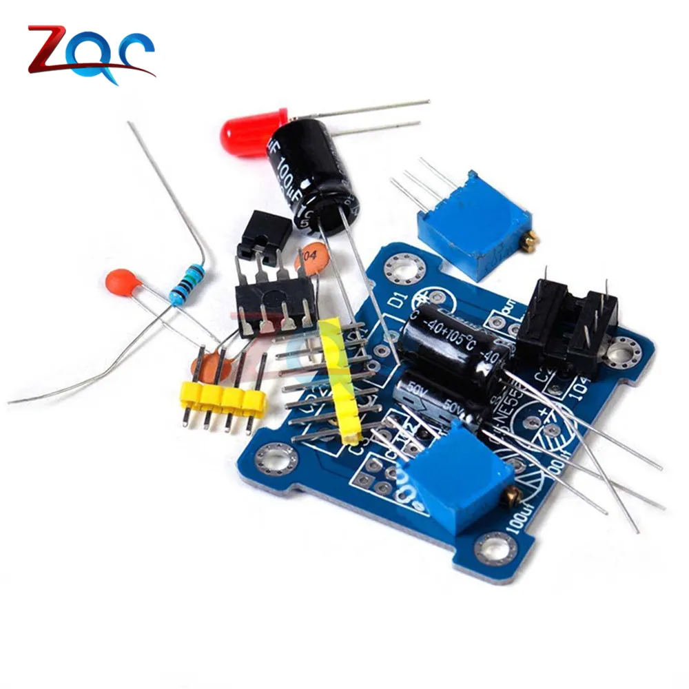 NE555 Pulse Generator Pulse Starter Duty Cycle and Frequency Adjustable Module DIY Kit Oscillator Square Wave Signal Generator