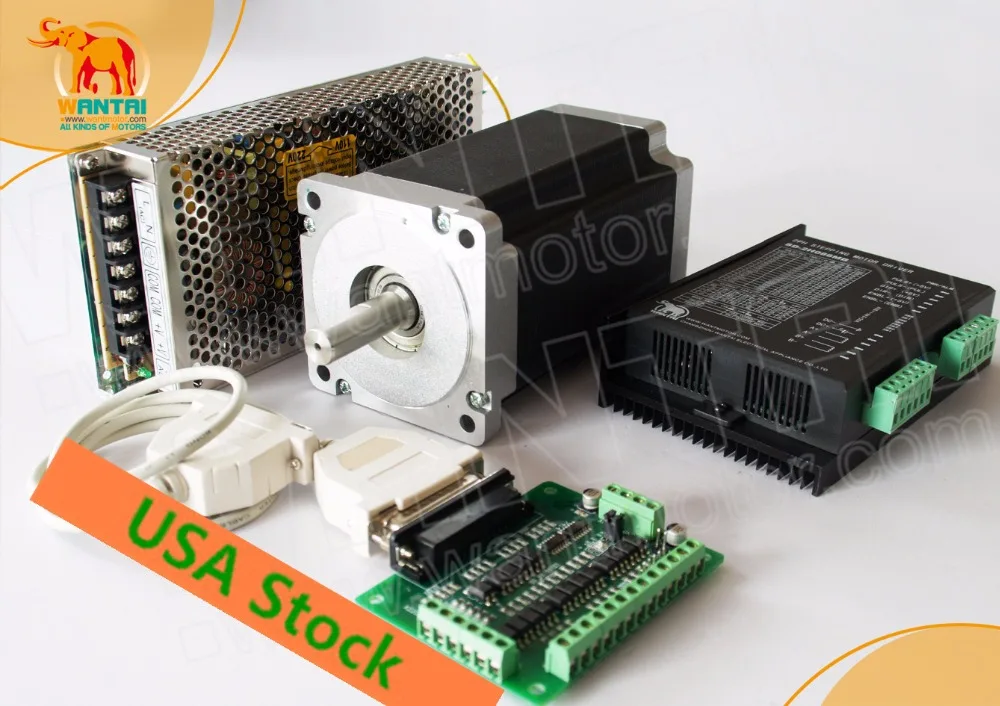 [USA]! CNC Wantai 1 Axis Nema34 Stepper Motor  1090oz+Driver DQ860MA 80V 7.8A 256Micro US CA DE FR IT UK Free