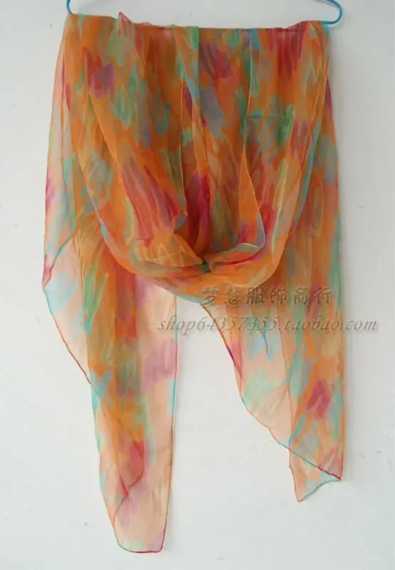 Women 100% Natural Silk Long Silk Scarf Printed Fashion Silk Shawl Female Plus Size Silk Scarf 180*105cm For Winter,Autumn