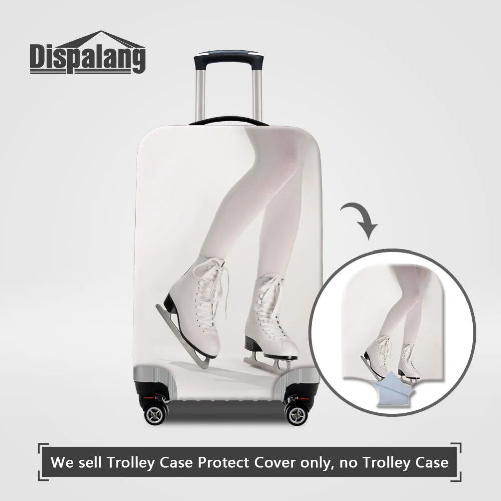 Dispalang Protective Luggage Covers Ice Skating Girls Elastic Dustproof Suitcase Cover for 18-30 Inch Case Travel Accessories