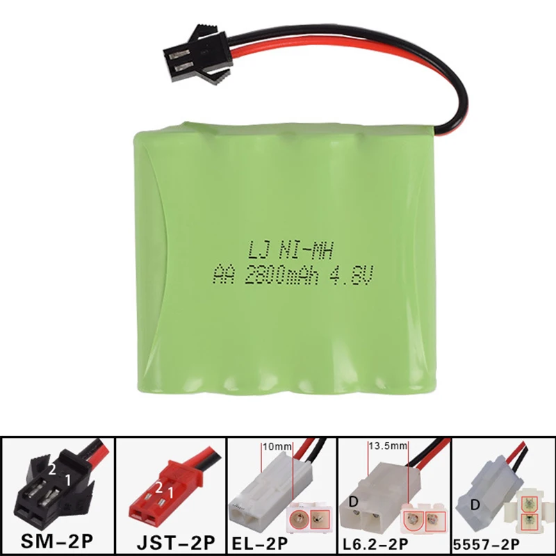 Batería AA NI-MH M de 4,8 v, 2800mah, batería de actualización de gran capacidad, juguetes eléctricos, coche RC, barco, robot, recargable, envío gratis