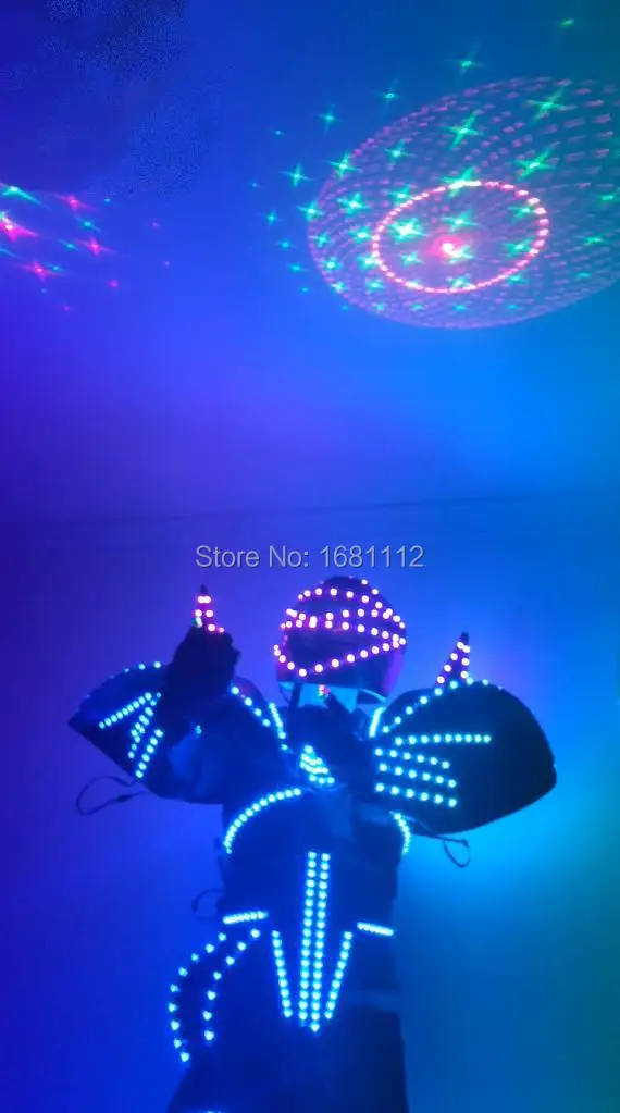 LED Costume2018/LED Pakaian/Light Cocok/LED Robot Cocok/Luminous Kostum/Trajes De LED