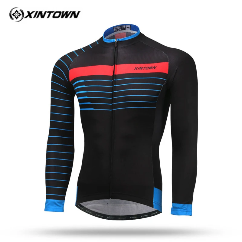 Xintown 2018 pro team Bicycle Jersey Long Sleeve Men Autumn Racing Cycling Jersey Breathable Cycling Clothing mtb Bike Jersey