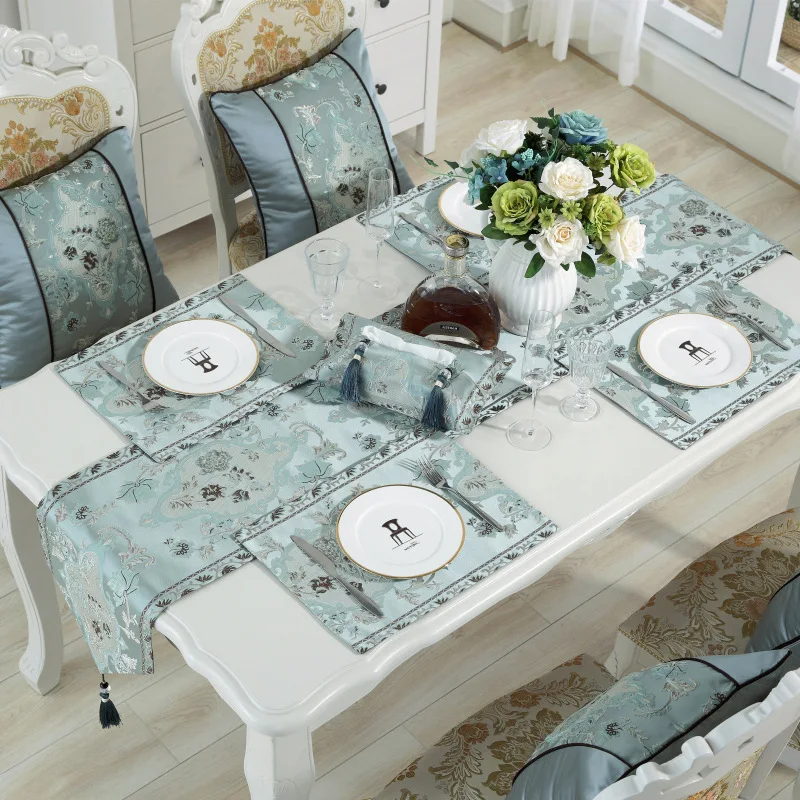 European-style High Quality Satin Table Runner Table Decoration For Home Party Wedding Christmas Decoration 2 Colors Available