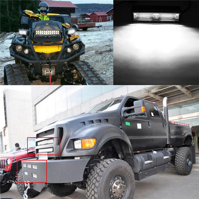 7inch 216W 8D Aluminum LED Work Light Bar Flood Driving Lamp SUV ATV Offroad 4WD 21600LM