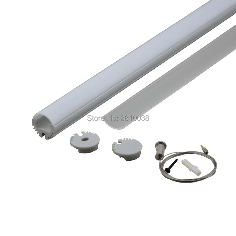 10 Sets/Lot Round type Anodized aluminium led extrusion profile AL6063 LED aluminum profile housing for pendant light(0.5M long)