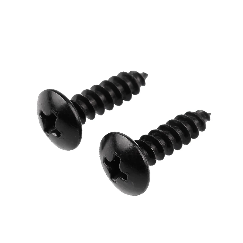 50pcs M3M4*6/8/10/12/16/20 steel with black Wood Truss Screw Wax Self-tapping Screws