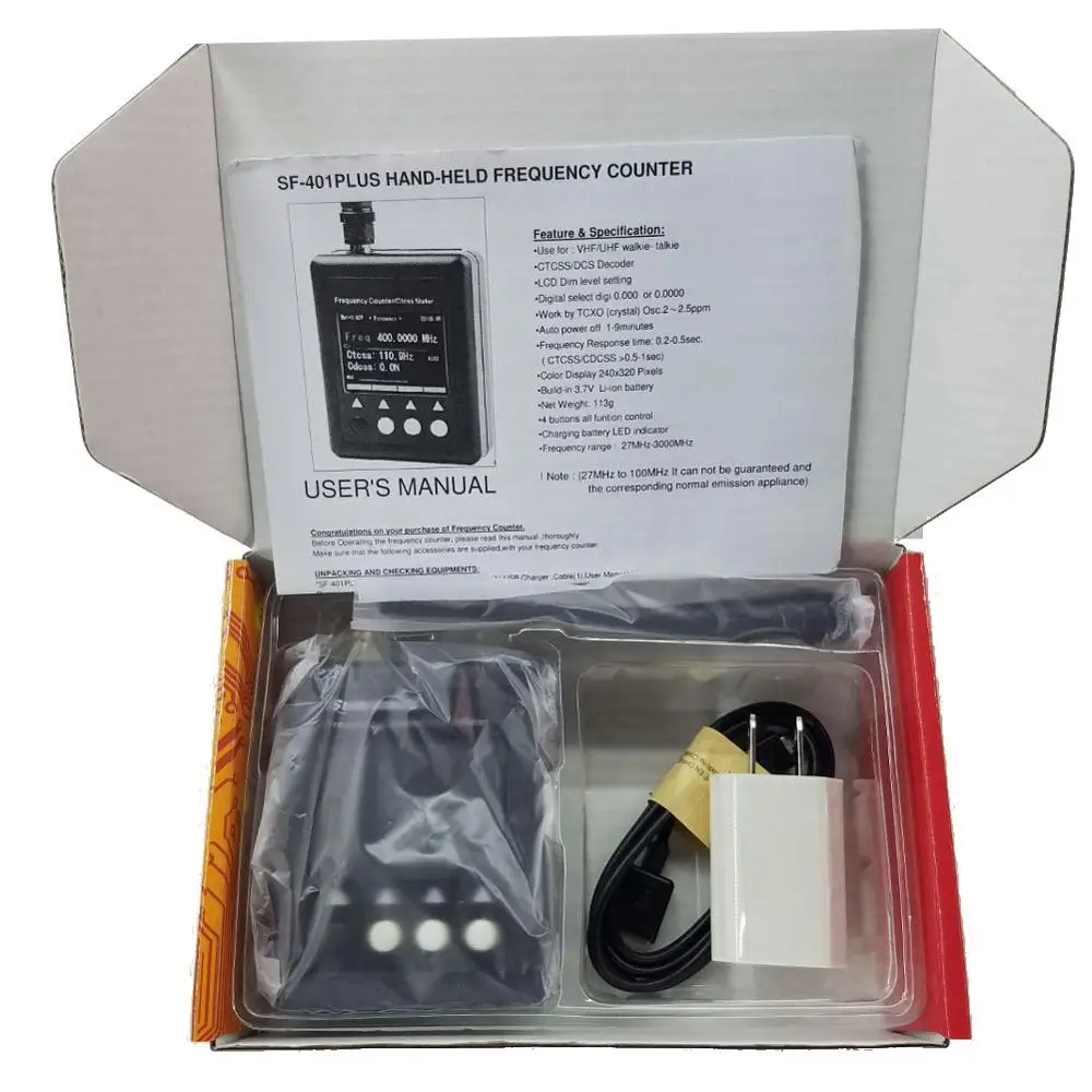 Imagem -06 - Radio Medidor de Frequência Portátil com Ctccss Dcs Decoder Frequency Counter Frequency Counter 27mhz a 3000mhz Surecom-sf401