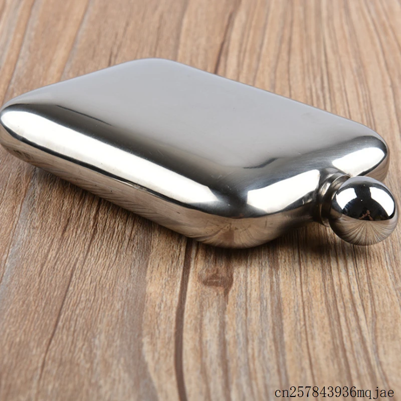 

50pcs Pocket Hip Flask Mirror Silver Hip Flasks Whisky Wine Flask with Free Funnel Stainelss Steel