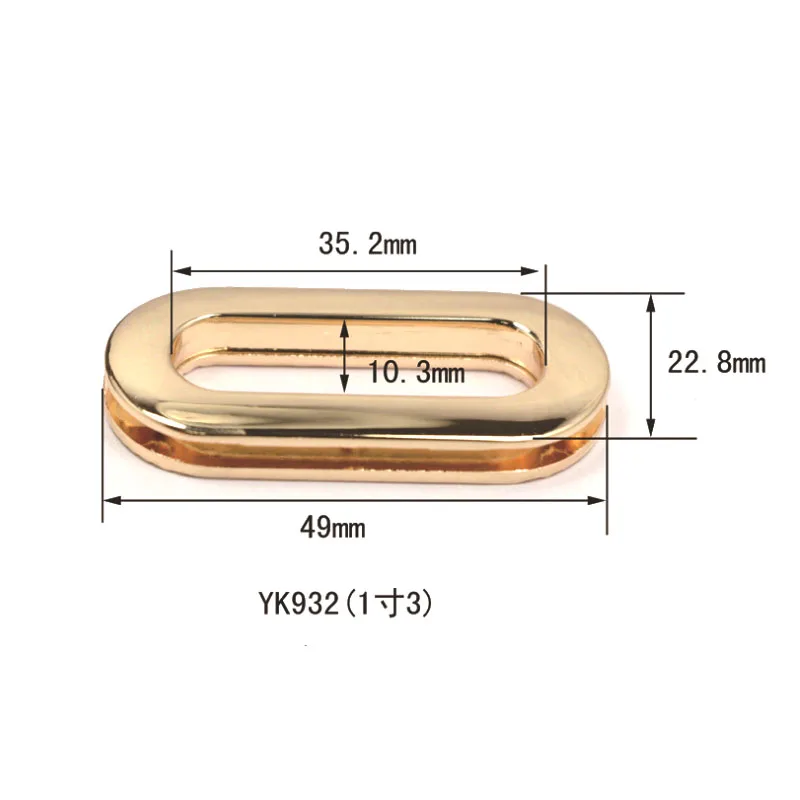 Gold zinc alloy Oval screws on Eyelet Grommets 1 3/8 inch ( 3.5cm ) inner size 30pcs