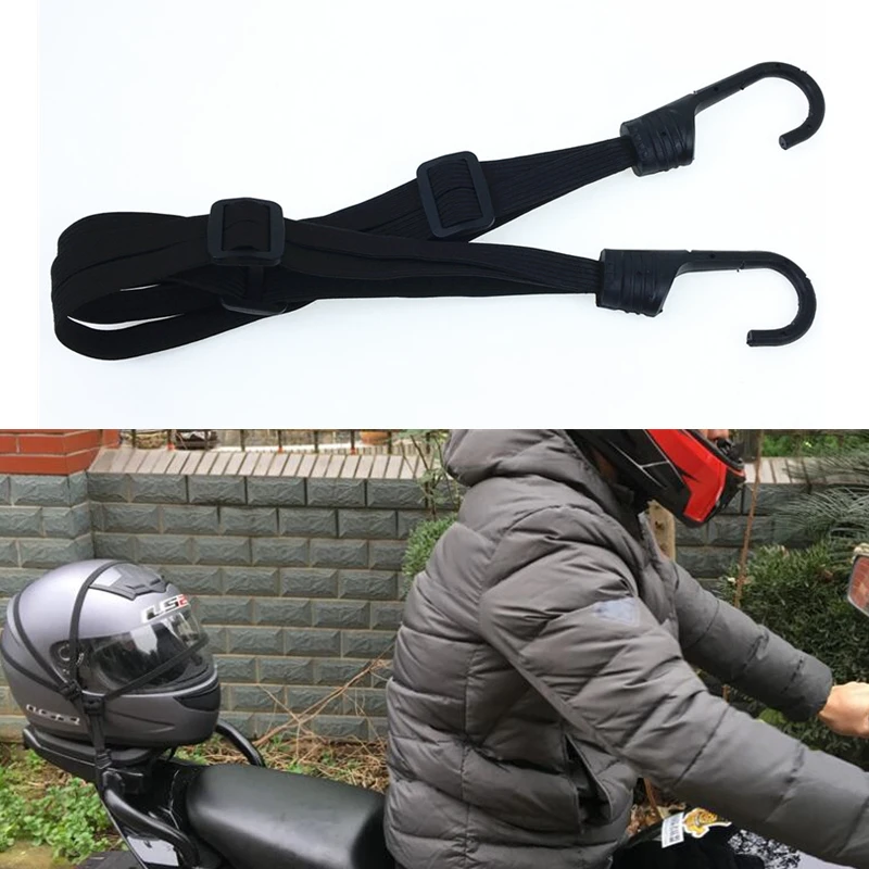 Sangles de casque de moto, accessoires de moto, crochets de bagages, ULélastique rétractable, sangle de partenaires, filet à bagages pour casque de motos, 60cm