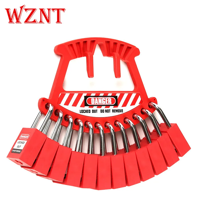 NT-PH01 12 Lock Portable Padlock Rack Lockout Portable safety padlock rack Plastic hanging Portable key management