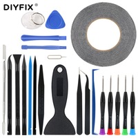 DIYFIX 22 in 1 Hand Tools Set Screen Opening Pry Crowbar Picks Screwdriver Set for iPhone 7 iPad Samsung Phone Repair Tools Set