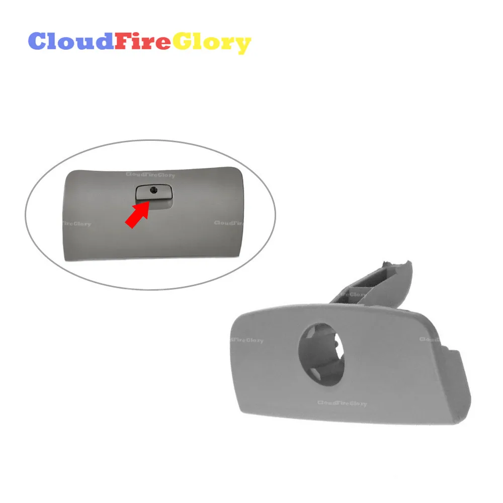 CloudFireGlory For VW Passat B5 1998 1999 2000 2002 2004 2005 Grey Gray Storage Glove Box Handle Cover Lid with Hole 06B129723J