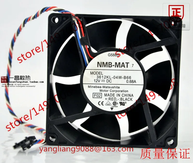 NMB-MAT 3612KL-04W-B66 F02 DC 12V 0.68A 90X90X32mm Server Cooling Fan