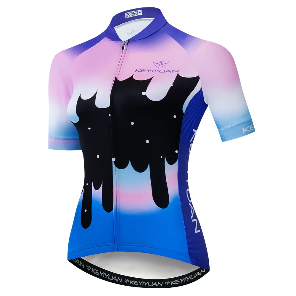 2019 Keyiyuan Spring and Summer New Road Cycling Equipment Quick-drying Women's Gradient Short-Sleeve Top