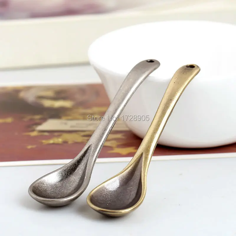 

5pcs Large 85x20mm Antique Silver Or Gold Tableware Spoon Necklace Pendants For Necklace Jewelry Making Findings Pendant