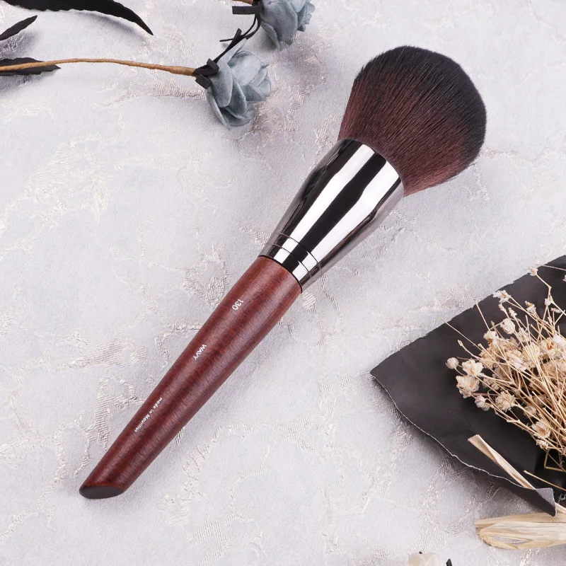 Pro Big Powder Brush #130 Pegangan Kayu Sintetis Rambut Besar Padat Bulat Makeup Loose Kompak Bubuk Kosmetik Sikat