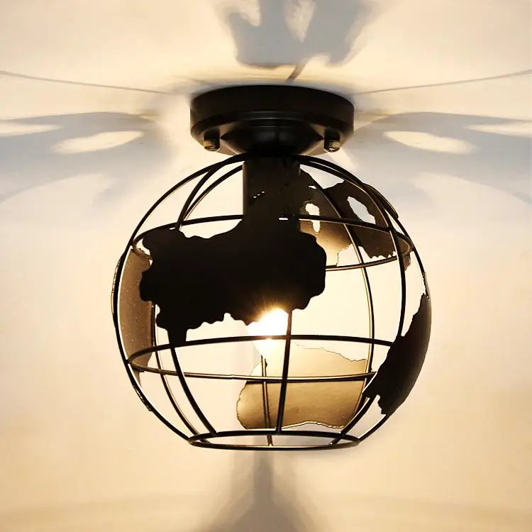 

American Fashion Ceiling Lights retro led ceiling lamps iron crystal lamp simple aisle porch balcony room ceiling lamps GY174