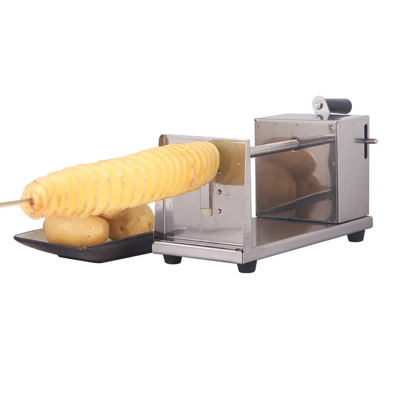 Steel Manual Tornado Potato Machine Spiral Twisted Potato Slicer Chips Cutter