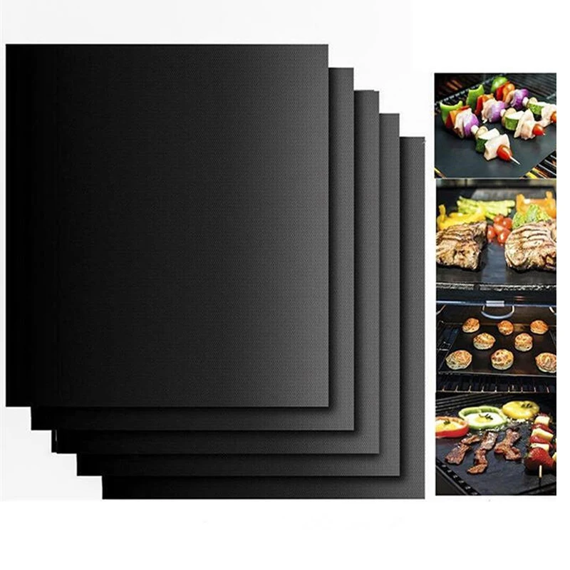 1PC Reusable BBQ Grill Mat Pad Sheet Hot Plate Nonstick Bakeware Portable Easy Clean