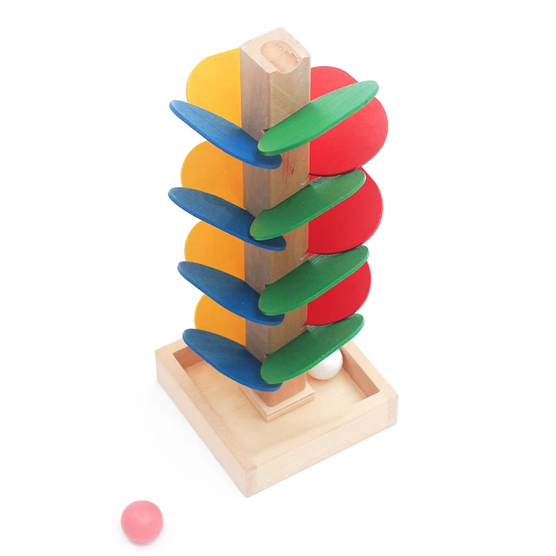 Baby Montessori Holz Blöcke Baum Marmor Ball Run Track Spiel Kinder Kinder Intelligenz Pädagogisches Spielzeug Baby Kinder Tag Geschenk