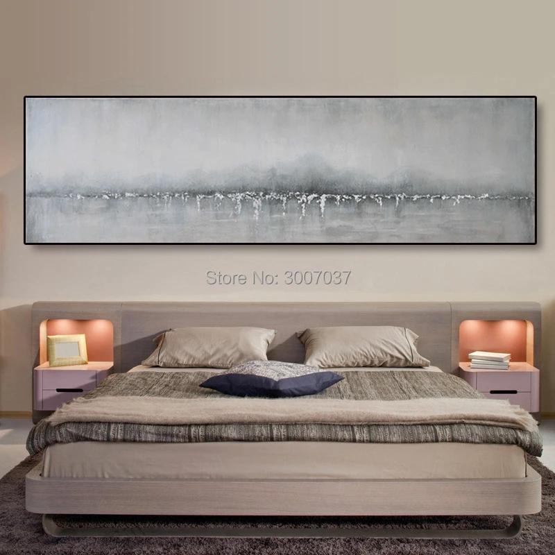 Artist High Quality Abstract Sliver and Grey Oil Painting on Canvas Handmade Beautiful Wall Picture Oil Painting for Home Decor