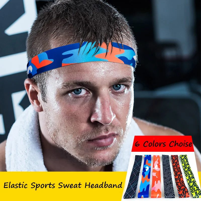 Professional Men Women Sweatband Sports Moisture-wicking Non-slip Headband Unisex Breathable Band for Sports Fitness Workout