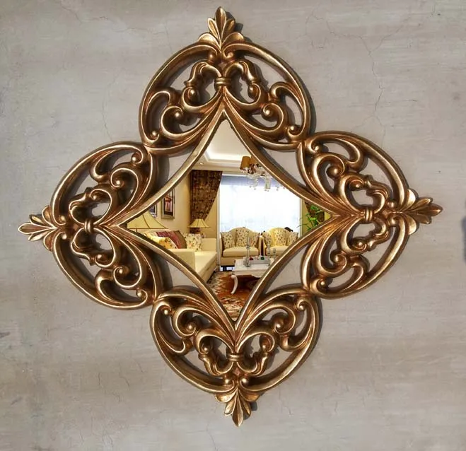 49cmx49cm New European Mirror Decoration Bathroom Mirror Makeup Mirror Wall Decoration Mirror