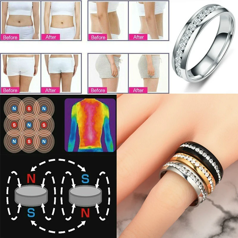 Magnetic Weight Loss Slimming Ring String Stimulating Acupoints Gallstone Ring Fitness Reduce Weight Ring Health Care Rings