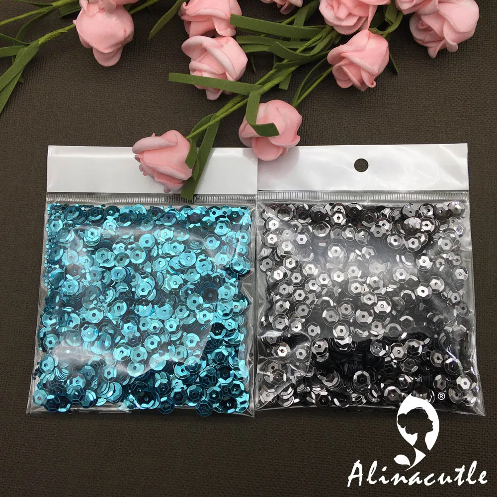 40g 6 millimetri rotonda Paillettes Paillette Cucire Accessori di Abbigliamento, accessori di Abbigliamento, Paillettes FAI DA TE scrapbooking scuote