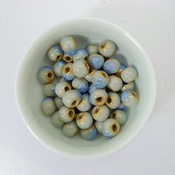 8# 100pcs China Ceramic Beads  Ceramics China Procelain Bead For Jewelry Making 8mm  Beads #A410B