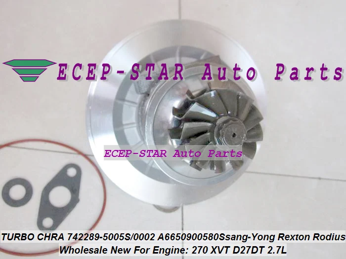 Turbo Cartridge CHRA core 742289 742289-5005S 742289-0004 A6650900580 A6650900480 A6650901580 For Ssang Yong Rexton Rodius D27DT