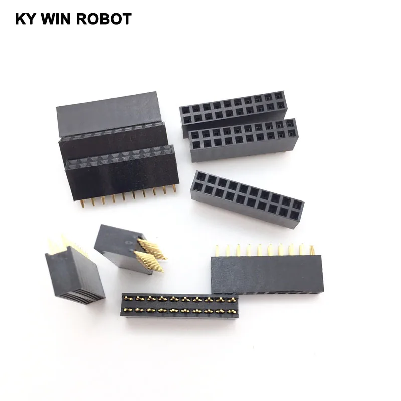 10 Pcs 2.54mm 2x10 20-Pin Female Pin Header Socket Connector Strip