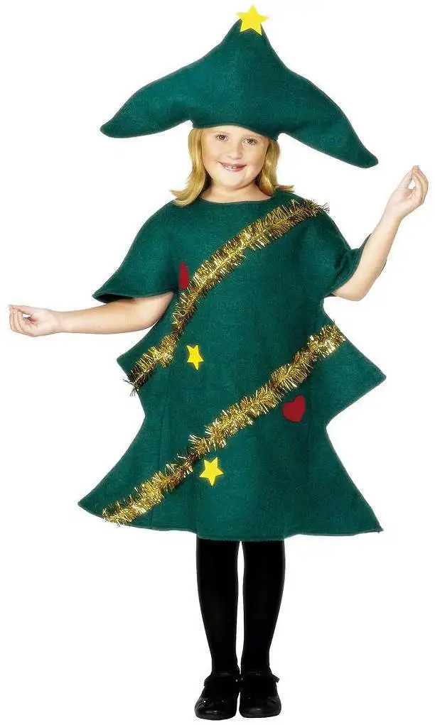 Christmas Halloween Party Girl Tree Cosplay Dress Baby Child Xmas Tree Clothes Drama Stage Performance Props