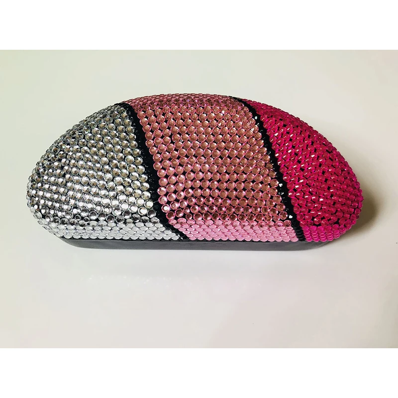 Handmade Stick Diamond Glasses Box Fashion feeling Sunglasses Case Large Size Rhinestone Eyeglasses Storage Boxes L3