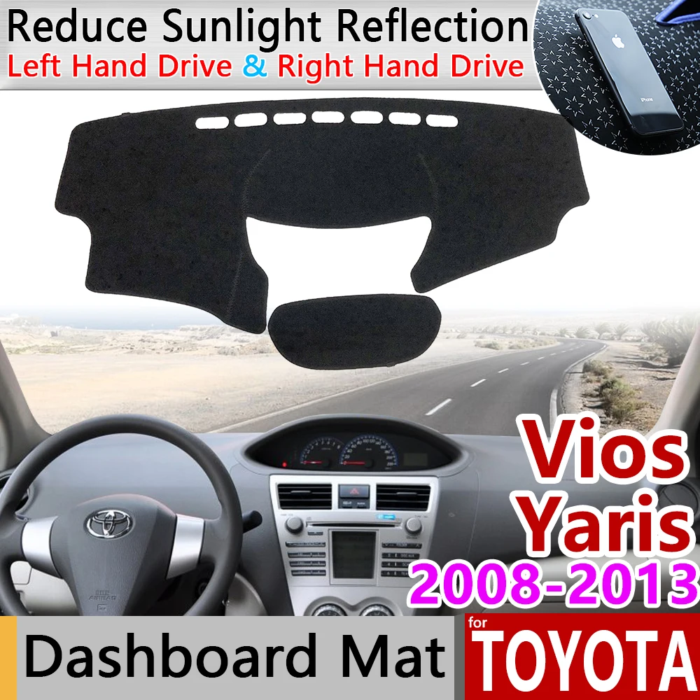 

Для Toyota Vios Yaris Belta Soluna XP90 2008 ~ 2013 Противоскользящий коврик на приборную панель солнцезащитный коврик для панели автомобильные аксессуары 2012