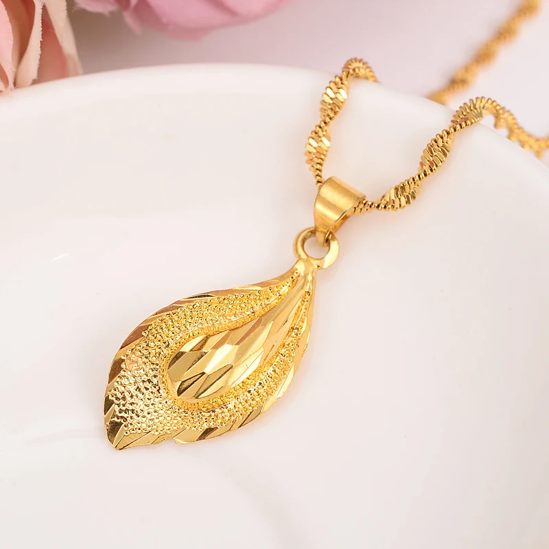 Bangrui african dubaii india arab Fashion Necklace Earring Set Women Party Gift Gold Color Leaf Necklace Earrings Jewelry Sets