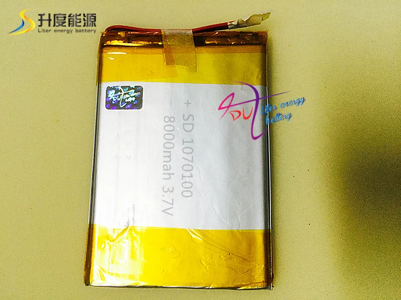 

2PCS SD 1070100 battery factory 8000mah 3.7v wholesale polymer lithium ion battery