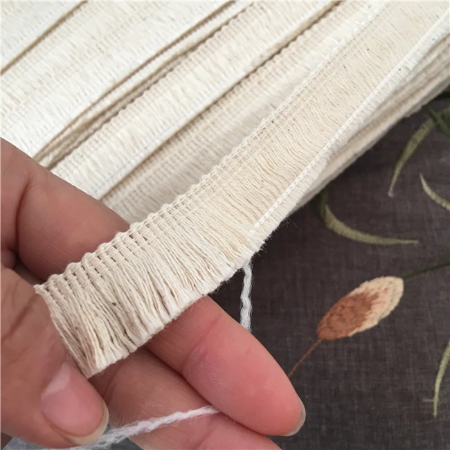 1.9cm/3cm/3.8cm 5yards Black/Gold Thread +Beige /White Cotton Tassel Curtain Fringe Household Accessories Tassel Lace Trim X374