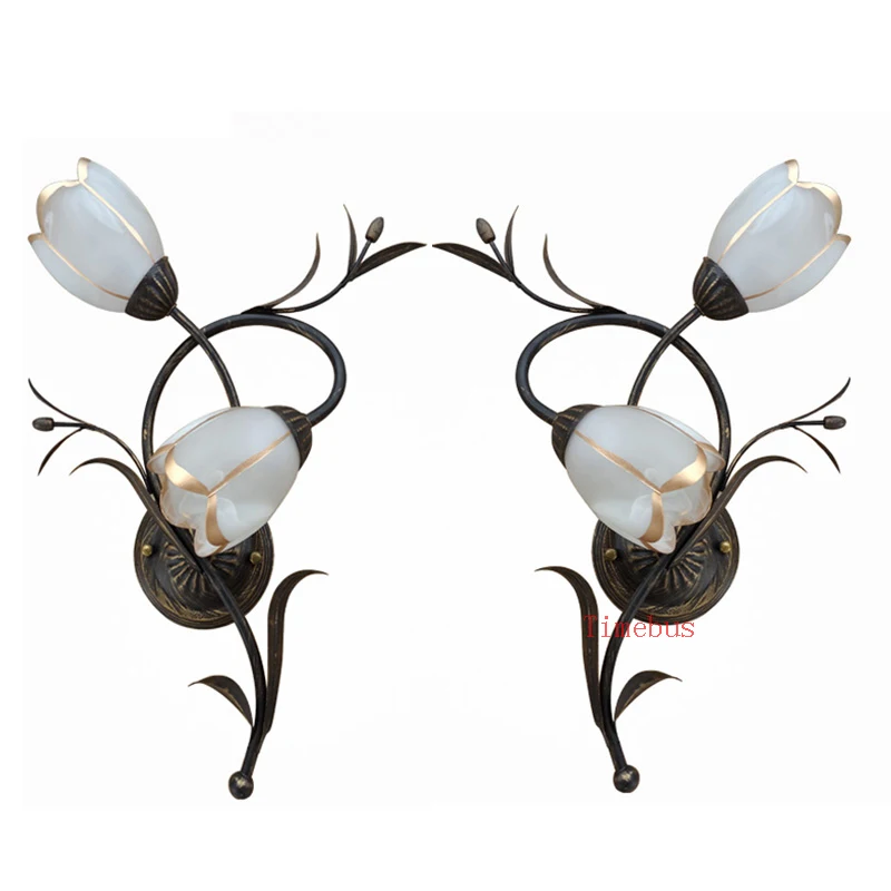 Foyer Modern LED Ceiling Lighting Flower Bedroom Fixtures Ceiling Lamps Classic Children\'s Room Wrought Iron Flush Mounted Retro