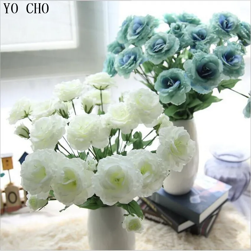 

YO CHO 10 pcs Artificial Flowers Silk Rose Moth Orchid Orchid for House Home Wedding Festival Autumn Decoration Party Hotel