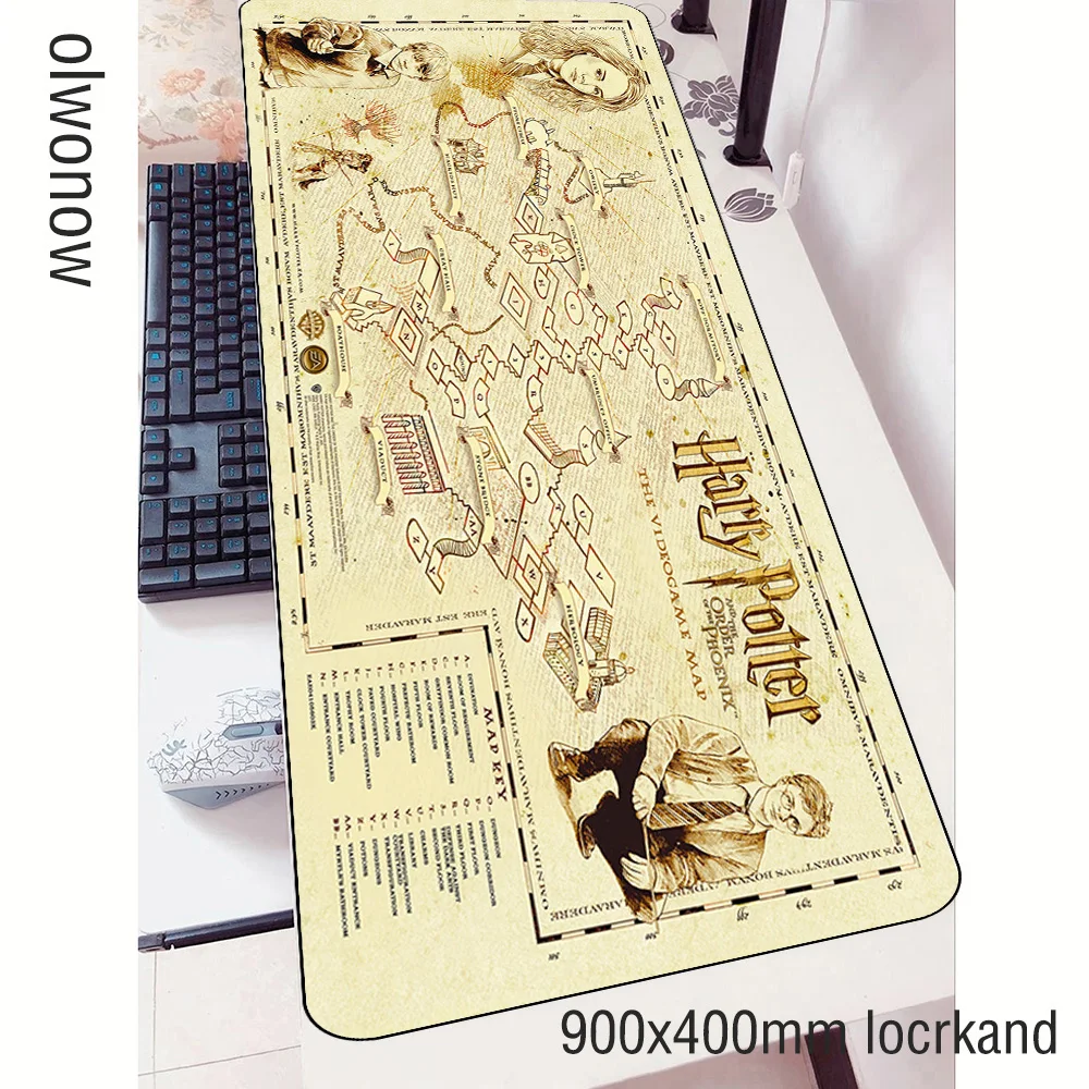 Wizarding World Map mouse pads High-end 900x400mm pad mouse notbook computer mousepad hot sales gaming padmouse gamer mouse mat