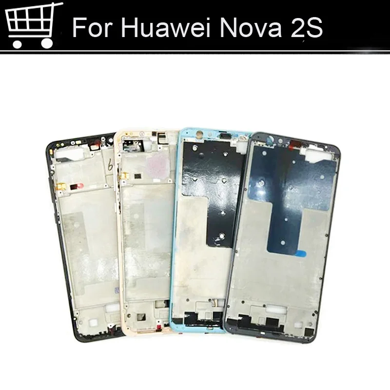 Originele Lcd Houder Scherm Front Frame Voor Huawei Nova 2S 2S Behuizing Case Midden Frame Geen Power Volume knoppen Nova2S Onderdelen